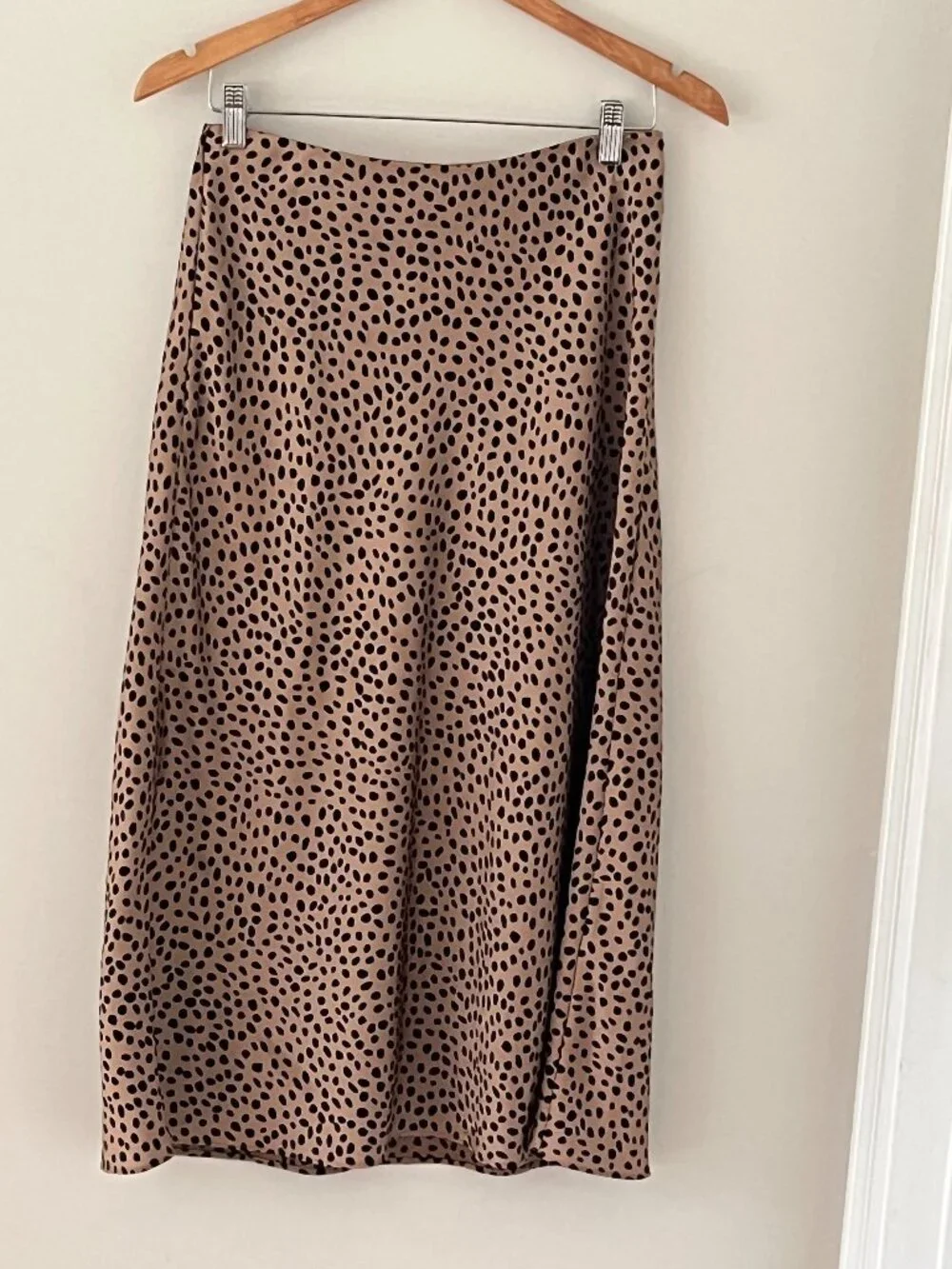 J.Crew Wild Cheetah Pull-On Slip Skirt Size Large